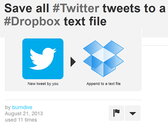 Tweets a Dropbox